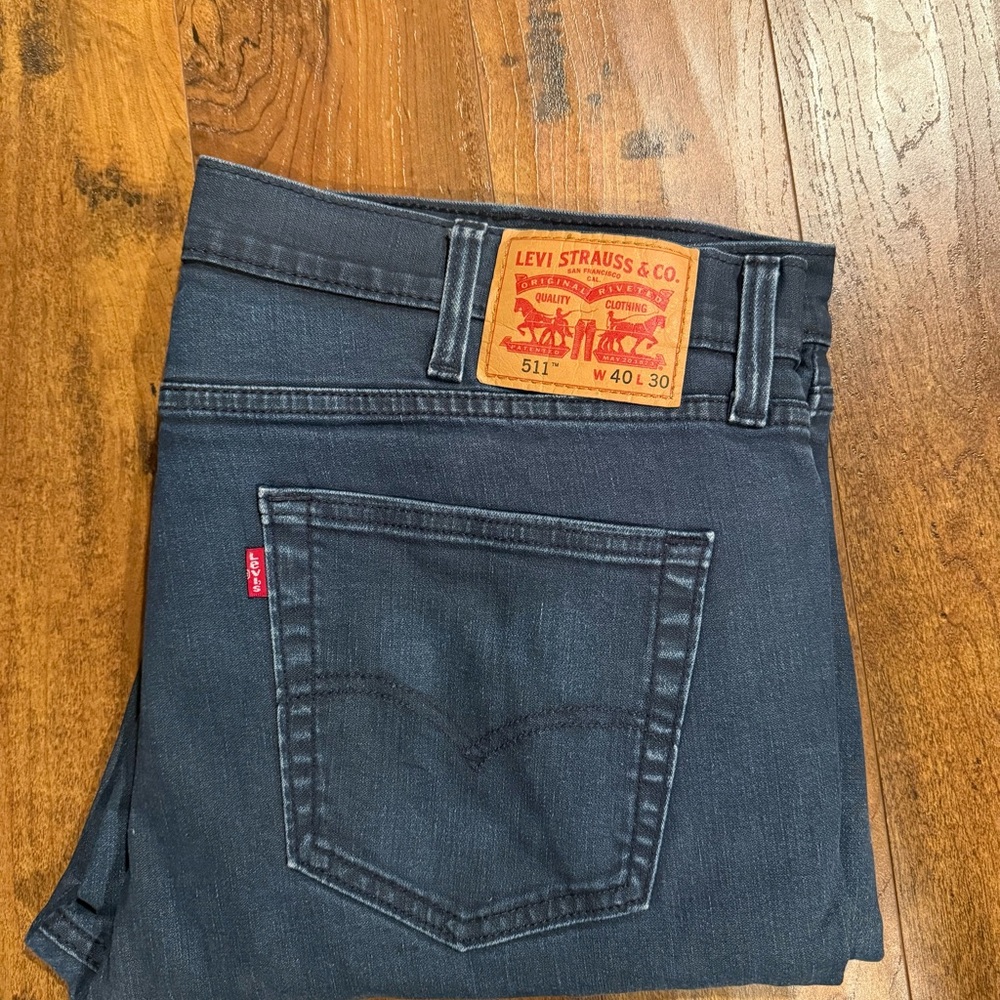 Levi's 511 Dark Blue Straight Leg Jeans W40 L32
